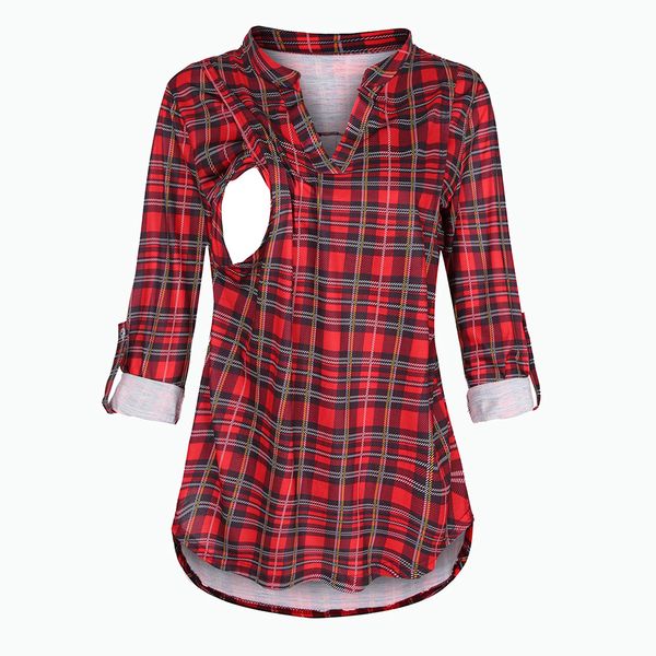 Women Blouses Plaid Print Nursing Tops Casual Maternity Clothing Winter Long Sleeve Breastfeeding Blouse Pregnant Blusas D30
Women Blouses Plaid Print Nursing Tops Casual Maternity Clothing Winter Long Sleeve Breastfeeding Blouse Pregnant Blusas D30