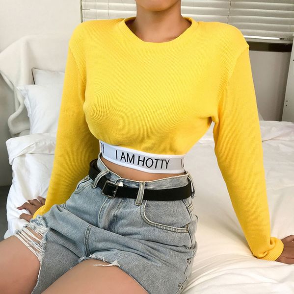 2019 new women autumn yellow knitted sweaters letter print crop knitting long sleeve o neck mujer sweater hot, White;black
2019 new women autumn yellow knitted sweaters letter print crop knitting long sleeve o neck mujer sweater hot, White;black