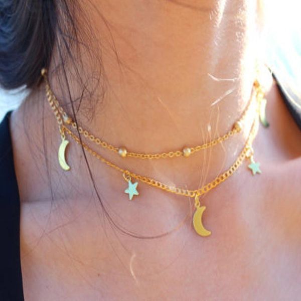 multilayer star moon necklace chain women necklaces simple tassel jewelry lady silver color trendy girl kpop collares
multilayer star moon necklace chain women necklaces simple tassel jewelry lady silver color trendy girl kpop collares