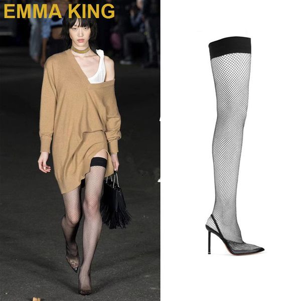 sexy stretch mesh sock boots женская туфли на шпильках туфли с острым носом летние сандалии сапоги подиумные туфли женщина на каблуках горяч, Black
sexy stretch mesh sock boots женская туфли на шпильках туфли с острым носом летние сандалии сапоги подиумные туфли женщина на каблуках горяч, Black