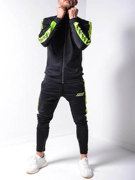 2020 new spring autumn men's sports suit fashion slim long sleeve stand collar casual wear men's splicing + feet zipper pants, Gray
2020 new spring autumn men's sports suit fashion slim long sleeve stand collar casual wear men's splicing + feet zipper pants, Gray