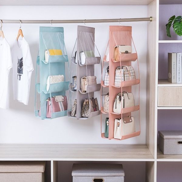 6 pocket hanging handbag organizer for wardrobe closet transparent storage bag door wall clear sundry shoe bag with hanger pouch
6 pocket hanging handbag organizer for wardrobe closet transparent storage bag door wall clear sundry shoe bag with hanger pouch