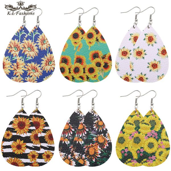 bohemia design sunflower printed pu leather earrings for women girl fashion oval waterdrop dangle drop earrings hook ear party jewelry gift, Silver
bohemia design sunflower printed pu leather earrings for women girl fashion oval waterdrop dangle drop earrings hook ear party jewelry gift, Silver