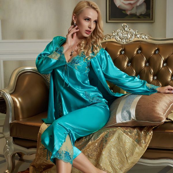 xifenni pajama sets female faux silk sleepwear women satin silk pyjamas long-sleeve lace home clothing 1533, Black;red
xifenni pajama sets female faux silk sleepwear women satin silk pyjamas long-sleeve lace home clothing 1533, Black;red
