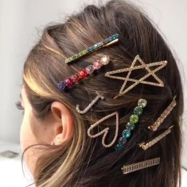 stonefans rhinestone wedding hair clip barrette for girls heart sign luxury crystal hair accessories hairpin star bridal women, Golden;white
stonefans rhinestone wedding hair clip barrette for girls heart sign luxury crystal hair accessories hairpin star bridal women, Golden;white