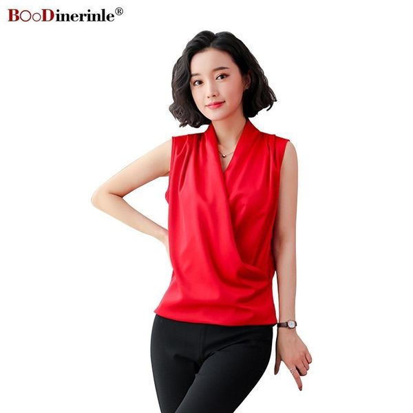 boodinerinle elegant women summer blouse chiffon v-neck red blouse women plus size sleeveless slim office for, White
boodinerinle elegant women summer blouse chiffon v-neck red blouse women plus size sleeveless slim office for, White