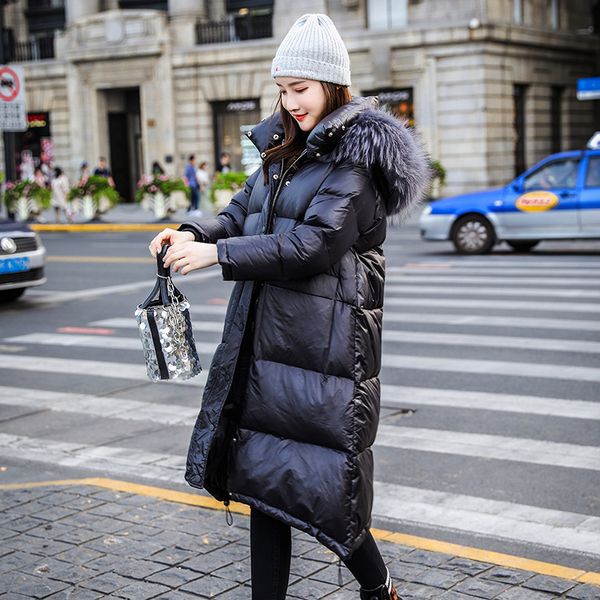 2019 winter new down clothes women's long black white duck down raccoon fur thick fashionable women parkas jacket coat
2019 winter new down clothes women's long black white duck down raccoon fur thick fashionable women parkas jacket coat