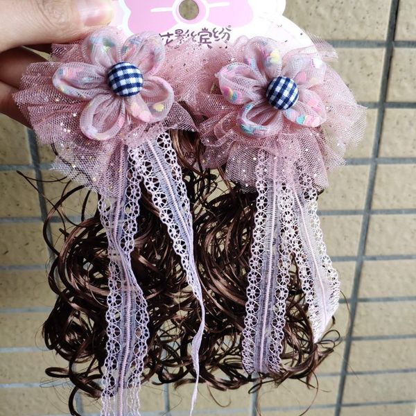 curly wig hair bow clip hair accessories princess girl lace pearl cute sweet kids braid hairpin headwear 0108, Slivery;white
curly wig hair bow clip hair accessories princess girl lace pearl cute sweet kids braid hairpin headwear 0108, Slivery;white