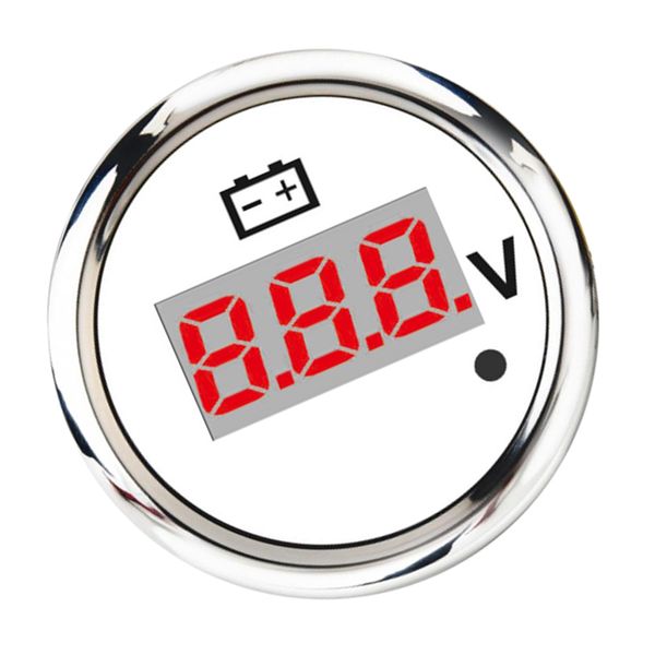2'' 52mm waterproof voltage meter red led for dc 12v-24v car motorcycle auto truck - white dial
2'' 52mm waterproof voltage meter red led for dc 12v-24v car motorcycle auto truck - white dial