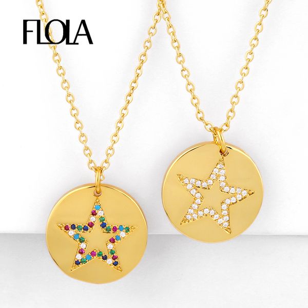 flola rainbow star necklaces for women with crystal gold filled coin pendant necklaces cz circle stones rainbow jewelry nkeq34, Silver
flola rainbow star necklaces for women with crystal gold filled coin pendant necklaces cz circle stones rainbow jewelry nkeq34, Silver