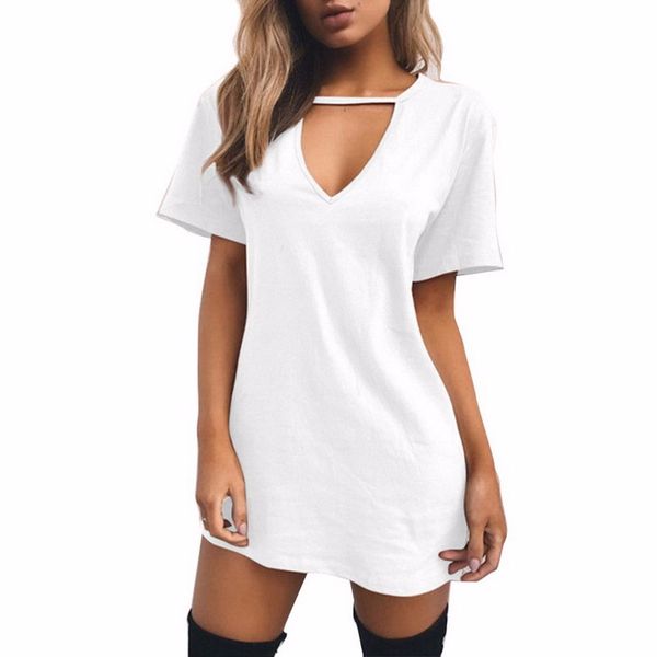 summer hollow out deep v a-line dress women solid color v-neck short sleeve loose casual white dresses, Black
summer hollow out deep v a-line dress women solid color v-neck short sleeve loose casual white dresses, Black