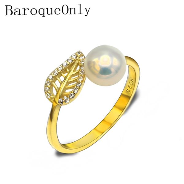 baroqueonly fashion jewelry 9-10mm freshwater pearl leaf ring for women wedding beautiful adjustable rings 925 silver stering
baroqueonly fashion jewelry 9-10mm freshwater pearl leaf ring for women wedding beautiful adjustable rings 925 silver stering