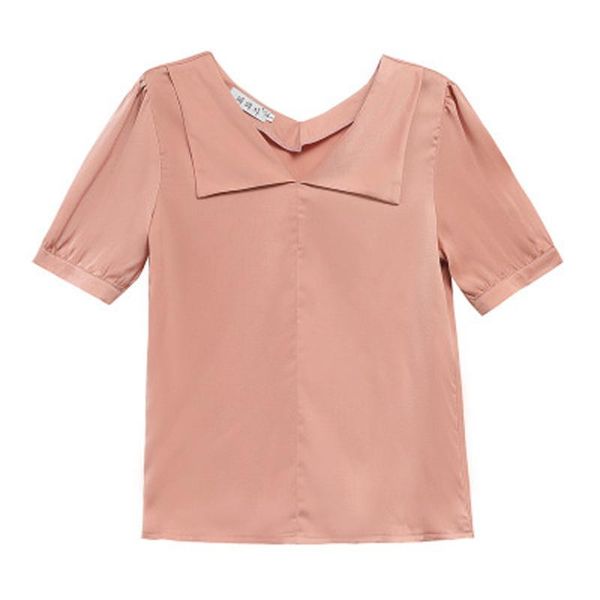 fashion puff sleeve solid color lapel shirt female 2020 summer new design sense niche one generation, White
fashion puff sleeve solid color lapel shirt female 2020 summer new design sense niche one generation, White