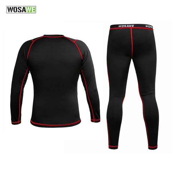 wosawe men cycling base layers thermal fleece base layer outdoor sports thermal underwear set winter warm long johns pants, Black;red
wosawe men cycling base layers thermal fleece base layer outdoor sports thermal underwear set winter warm long johns pants, Black;red