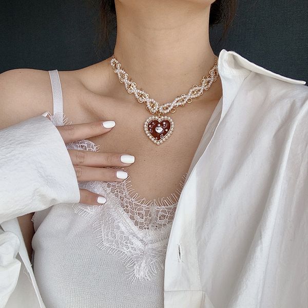 kmvexo handmade wave simulated pearl choker necklace collares love heart pendant necklace for women girls jewelry naszyjnik, Silver
kmvexo handmade wave simulated pearl choker necklace collares love heart pendant necklace for women girls jewelry naszyjnik, Silver