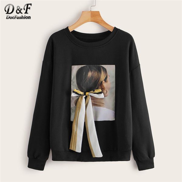 dotfashion black tie front print sweatshirt women 2019 autumn drop shoulder sweatshirts ladies casual patchwork sweatshirt
dotfashion black tie front print sweatshirt women 2019 autumn drop shoulder sweatshirts ladies casual patchwork sweatshirt