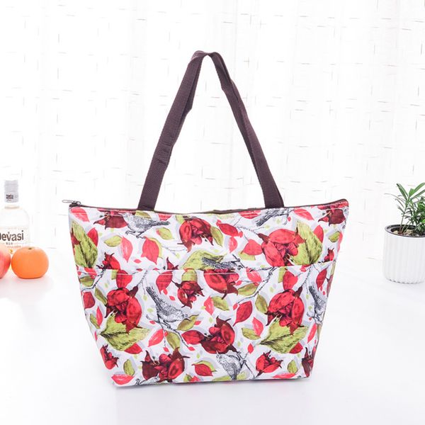 women cooler picnic school large capacity lunch bag kitchen office oxford cloth portable insulated printed storage tote, Blue;pink
women cooler picnic school large capacity lunch bag kitchen office oxford cloth portable insulated printed storage tote, Blue;pink