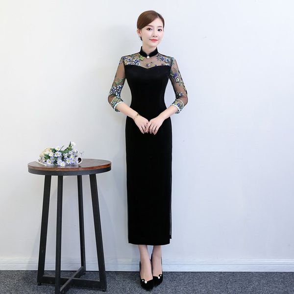 new arrival oriental dress chinese style dress long velvet cheongsam flower embroidery qipao chinese women's plus size 4xl, Red
new arrival oriental dress chinese style dress long velvet cheongsam flower embroidery qipao chinese women's plus size 4xl, Red