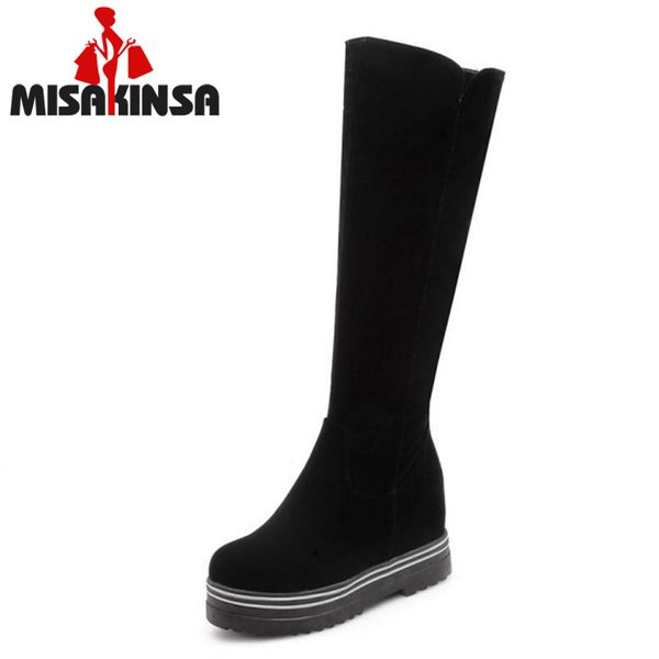 fitwee size 32-43 platform boots women winter shoes wedges knee boots fur warm long fashion ladies footwear, Black
fitwee size 32-43 platform boots women winter shoes wedges knee boots fur warm long fashion ladies footwear, Black