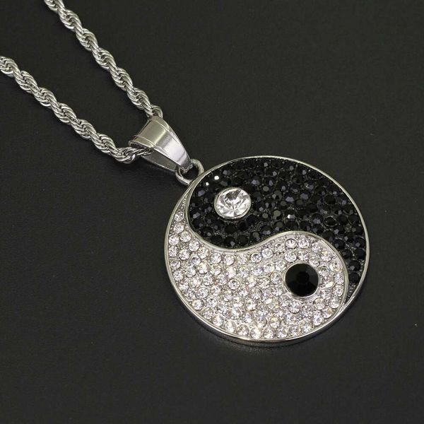 fashion-chi diamonds pendant necklaces for men women luxury chinese tai ji pendants stainless steel yin and yang symbols necklace gifts, Silver
fashion-chi diamonds pendant necklaces for men women luxury chinese tai ji pendants stainless steel yin and yang symbols necklace gifts, Silver