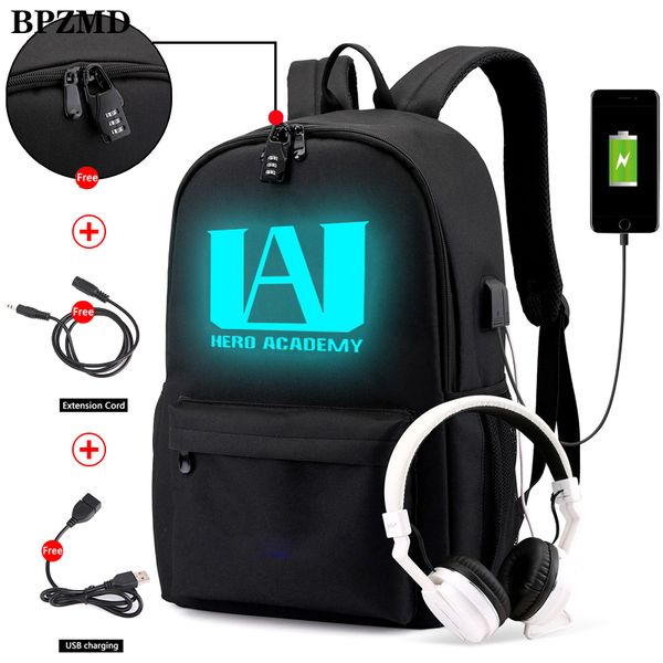 bpzmd my hero academia ubs charging travel business backpack luminous backpack for boys girls school student anti-theft bags new
bpzmd my hero academia ubs charging travel business backpack luminous backpack for boys girls school student anti-theft bags new