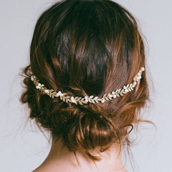 diezi 2019 hair accessories bridal headband gold leaves pearl hairband women head ornament ladies hair jewelry for wedding, White;golden
diezi 2019 hair accessories bridal headband gold leaves pearl hairband women head ornament ladies hair jewelry for wedding, White;golden