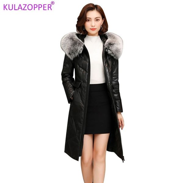 real leather down jacket women's winter long fur collar slim sheep skin large size down jackets for female coats lz023, Black
real leather down jacket women's winter long fur collar slim sheep skin large size down jackets for female coats lz023, Black