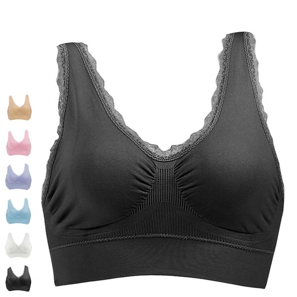 sell wire running bra for woman girl lace sports bra push up underwear female gym black white wireless brassiere bras, Red;black
sell wire running bra for woman girl lace sports bra push up underwear female gym black white wireless brassiere bras, Red;black