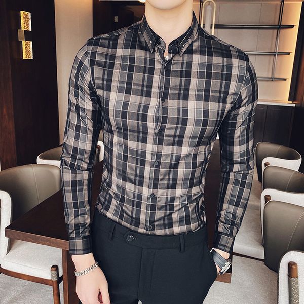 2020 мода клетчатые рубашки мужчины с длинным рукавом slim fit повседневная рубашка мужчины социальная клетчатая одежда, White;black
2020 мода клетчатые рубашки мужчины с длинным рукавом slim fit повседневная рубашка мужчины социальная клетчатая одежда, White;black