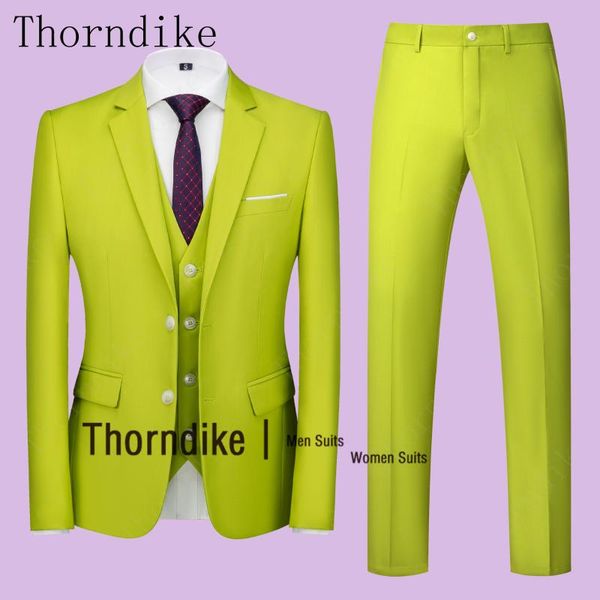 thorndike men suit new simple blazer solid color 3 pieces business casual regular men's suit multicolor wedding groom tuxudo, White;black
thorndike men suit new simple blazer solid color 3 pieces business casual regular men's suit multicolor wedding groom tuxudo, White;black