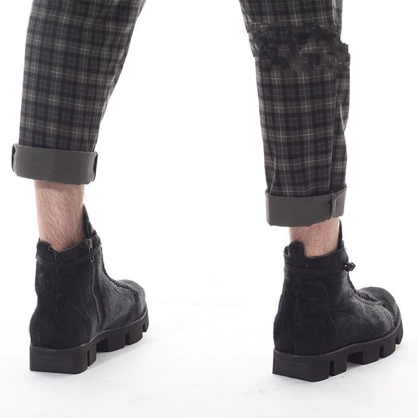 winter gothic mens platform snow boots shearling horse fur genuine leather ankle boots male high lace up work safety shoes, Black
winter gothic mens platform snow boots shearling horse fur genuine leather ankle boots male high lace up work safety shoes, Black