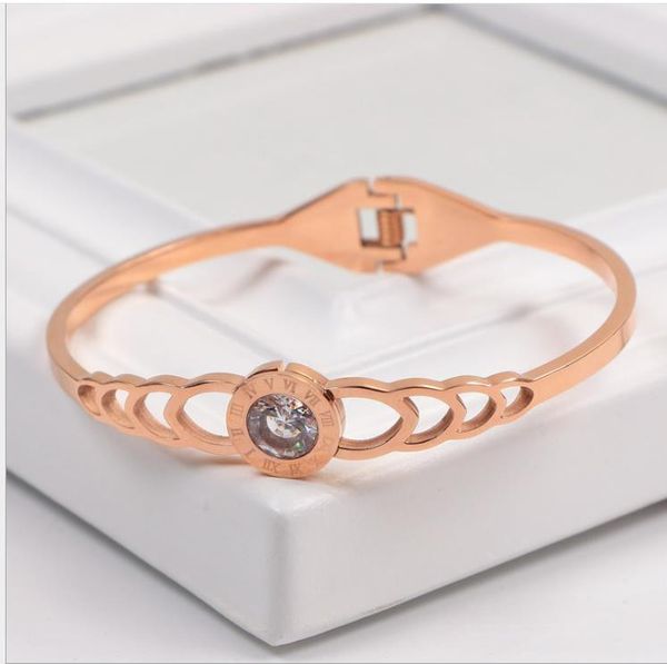 korean version single diamond bracelet rose gold female titanium steel round number letter bracelet 18k gold bracelet, Golden;silver
korean version single diamond bracelet rose gold female titanium steel round number letter bracelet 18k gold bracelet, Golden;silver
