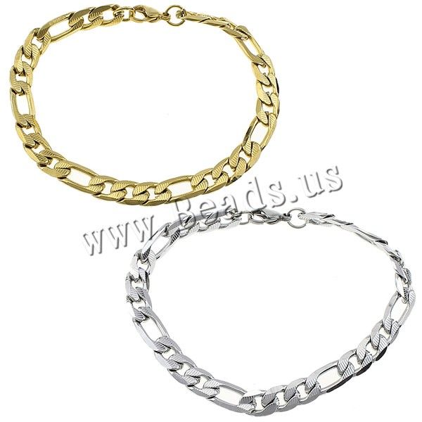 women men chain bracelet gold color figaro chain stainless steel bangle jewelry accessories friendship wristbands, Black
women men chain bracelet gold color figaro chain stainless steel bangle jewelry accessories friendship wristbands, Black