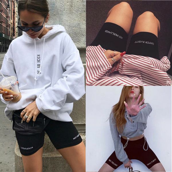 women stretch biker bike shorts workout spandex leggings knee length gym yoga, White;red
women stretch biker bike shorts workout spandex leggings knee length gym yoga, White;red