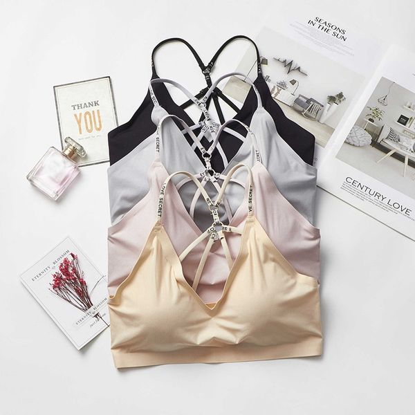 women's breathable bras ice silk beauty back wrapped chest sports vest triangle cup sports bra, White;black
women's breathable bras ice silk beauty back wrapped chest sports vest triangle cup sports bra, White;black