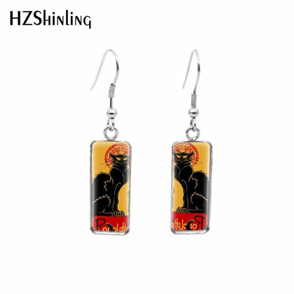 2019 new cat with flowers rectangular earring black cats square fish hook earrings chat noir ear ring glass jewelry, Silver
2019 new cat with flowers rectangular earring black cats square fish hook earrings chat noir ear ring glass jewelry, Silver