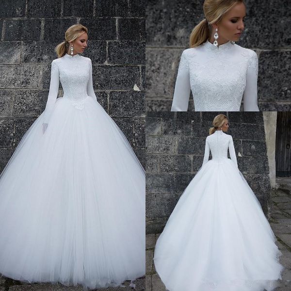 vintage muslim lace wedding dresses 2020 a line high neck long sleeve zipper back sweep train bridal gown for plus size wedding party, White
vintage muslim lace wedding dresses 2020 a line high neck long sleeve zipper back sweep train bridal gown for plus size wedding party, White