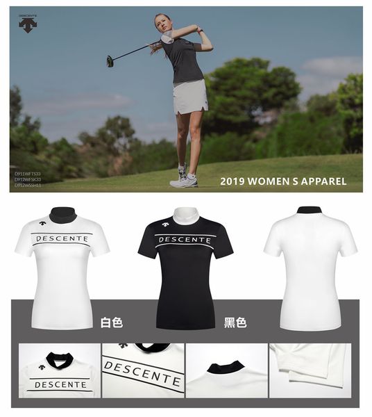 q2019 golf costume women spring and summer short sleeve descente golf t-shirt quick-drying breathable jersey clothes, Black;blue
q2019 golf costume women spring and summer short sleeve descente golf t-shirt quick-drying breathable jersey clothes, Black;blue