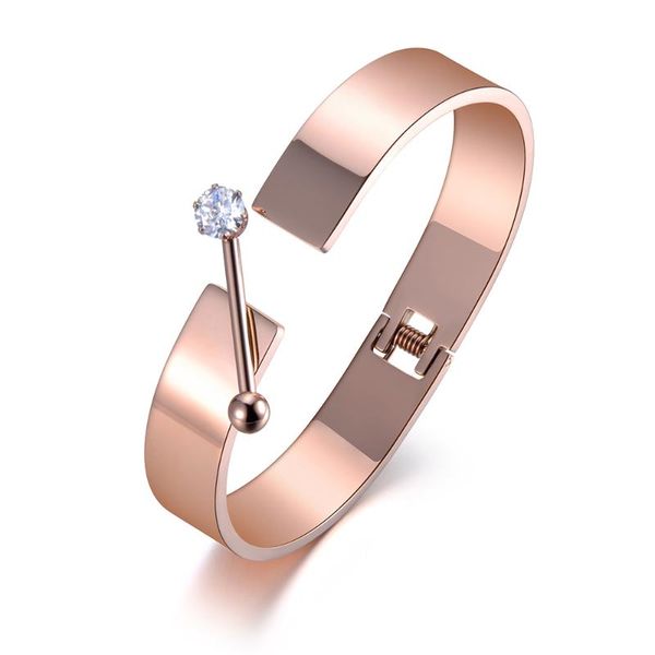 bangle cz crystal stainless steel jewelry for women rose gold viking wedding valentine gift b19008, Black
bangle cz crystal stainless steel jewelry for women rose gold viking wedding valentine gift b19008, Black