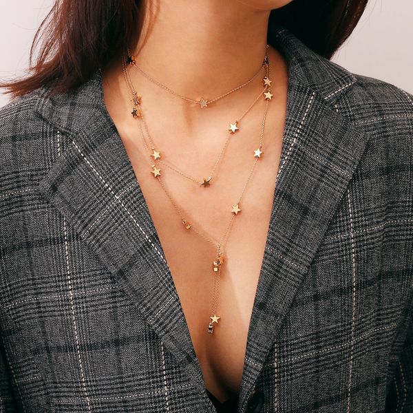 ingemark vintage creative multilayer metal star choker necklace for women punk neck chocker collar bijoux jewelry, Silver
ingemark vintage creative multilayer metal star choker necklace for women punk neck chocker collar bijoux jewelry, Silver