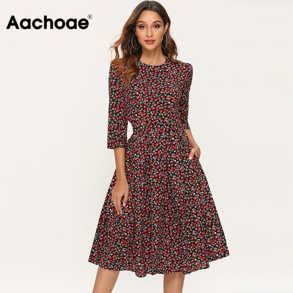 elegant dresses women 2020 vintage floral print a line party dress autumn three quarter sleeve o-neck midi dress robe femme, Black;gray
elegant dresses women 2020 vintage floral print a line party dress autumn three quarter sleeve o-neck midi dress robe femme, Black;gray