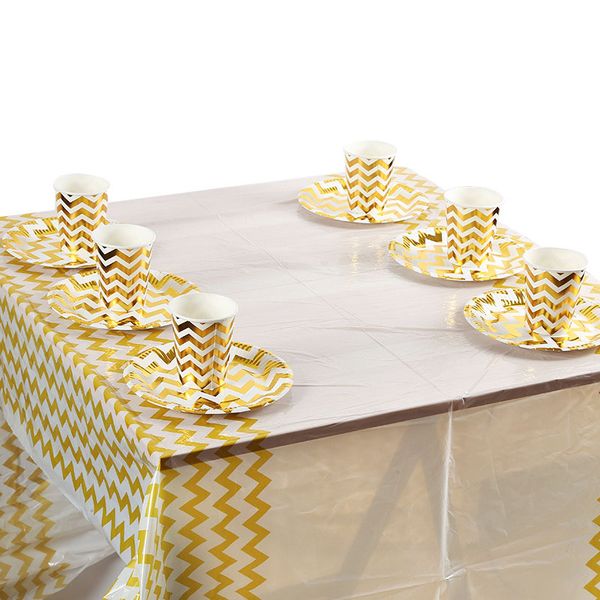 108*180cm gold striped plastic table cloth cover party decoration for kids birthday party decoration supplies wedding tablecloth
108*180cm gold striped plastic table cloth cover party decoration for kids birthday party decoration supplies wedding tablecloth