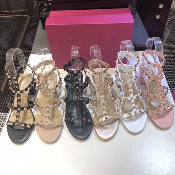 summer stud sandals genuine leather slingback pumps ladies high heels fashion rivets shoes party high heel 6.5/9.5cm size 35-40, Black
summer stud sandals genuine leather slingback pumps ladies high heels fashion rivets shoes party high heel 6.5/9.5cm size 35-40, Black