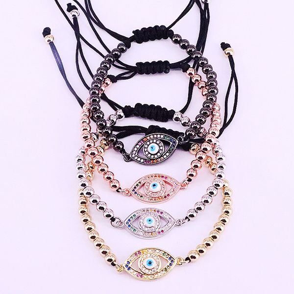 8pcs fashion cz zirconia micro pave eye &copper beads macrame weaving bracelets women girl charm jewelry gifts, Black
8pcs fashion cz zirconia micro pave eye &copper beads macrame weaving bracelets women girl charm jewelry gifts, Black