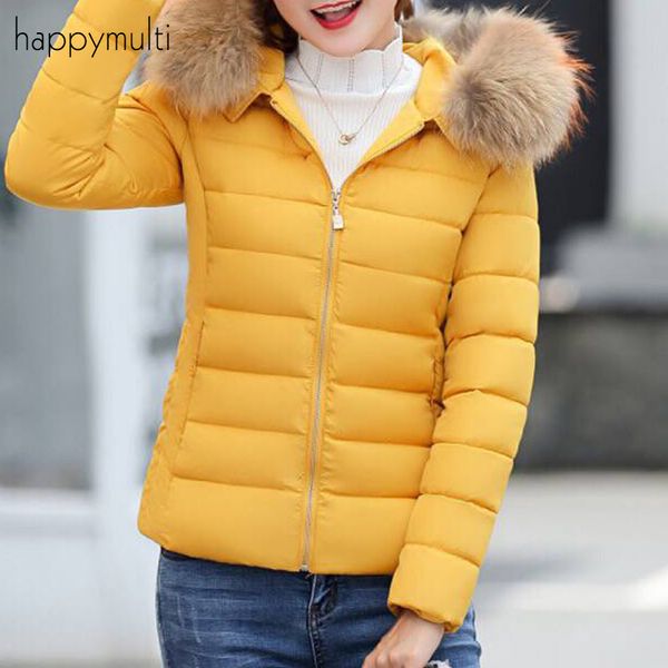 female jacket happymulti casual slim patchwork pockets fur collar hooded solid color long sleeve large size winter women parka, Black
female jacket happymulti casual slim patchwork pockets fur collar hooded solid color long sleeve large size winter women parka, Black