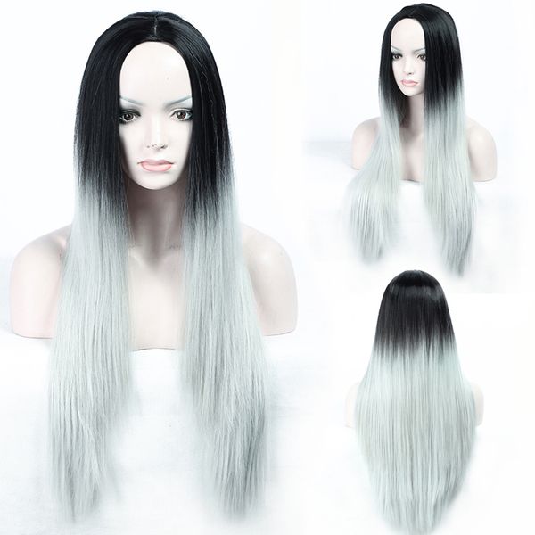 shuohan 28inch synthetic straight wig for women ombre black gray heat resistant high temperature fiber long cosplay sx162
shuohan 28inch synthetic straight wig for women ombre black gray heat resistant high temperature fiber long cosplay sx162