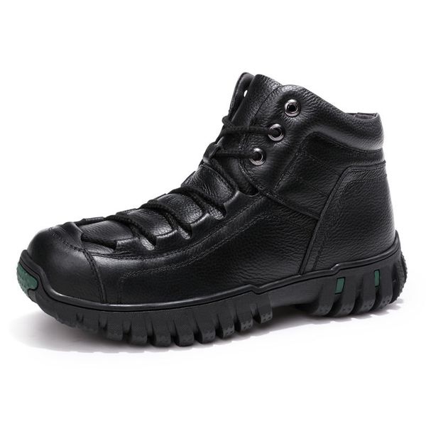 men casual leather boots winter indestructible work shoes warm wool outdoor snow shoes working men casual boots snow, Black
men casual leather boots winter indestructible work shoes warm wool outdoor snow shoes working men casual boots snow, Black