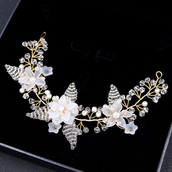 manual wedding headwear korean bride exquisite pearl flower piece soft chain hair band hair decorate, Silver
manual wedding headwear korean bride exquisite pearl flower piece soft chain hair band hair decorate, Silver