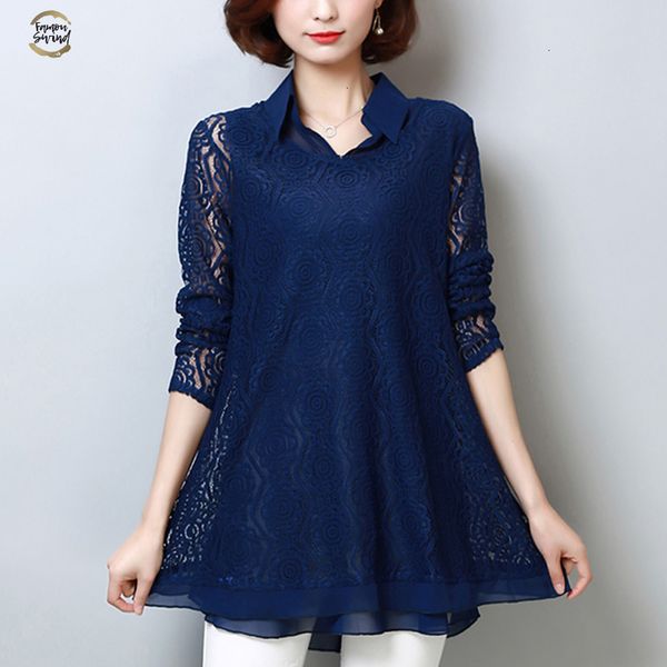 size plus 5xl lace blouse fashion women's blouses shirt 2019 spring new chiffon loose long sleeve two sets shirts ladies 908h3, White
size plus 5xl lace blouse fashion women's blouses shirt 2019 spring new chiffon loose long sleeve two sets shirts ladies 908h3, White