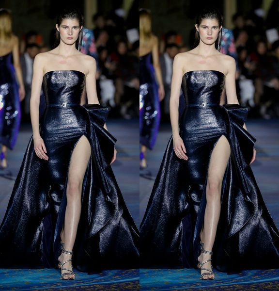 zuhairmurad black customized mermaid evening dress split strapless sleeveless formal dress sequined sashes detachable party bridesmaid gown, Black;red
zuhairmurad black customized mermaid evening dress split strapless sleeveless formal dress sequined sashes detachable party bridesmaid gown, Black;red